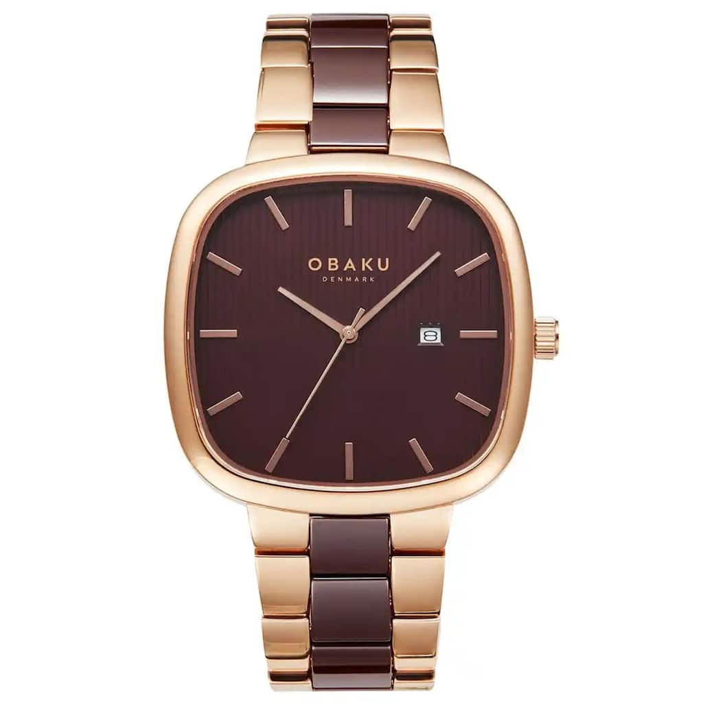 Obaku Men's Timian Brown Dial Watch - V282GDVNCN - 6 (36)