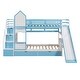 preview thumbnail 29 of 49, Twin-Over-Twin Bunk Bed with 2 Drawers 3 Shelves
