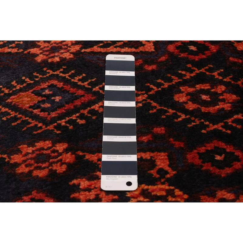 ECARPETGALLERY Hand-knotted Andelz Navy Wool Rug - 3'10 x 14'2