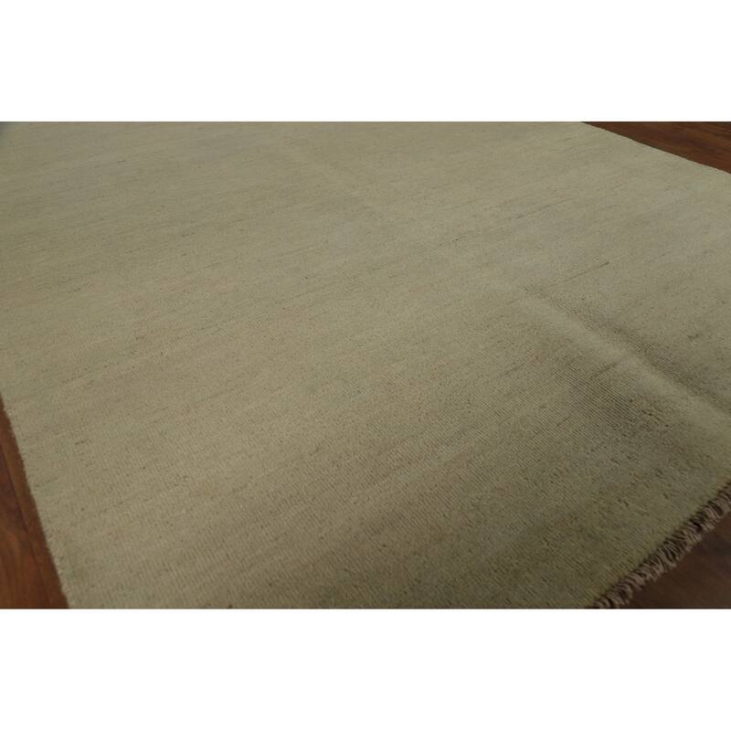 Contemporary Solid Gabbeh Oriental Area Rug Handmade Wool Carpet - 4'11" x 6'4"