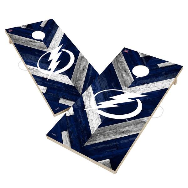 slide 2 of 5, Tampa Bay Lightning NHL Cornhole Board Set Include Carrying Case