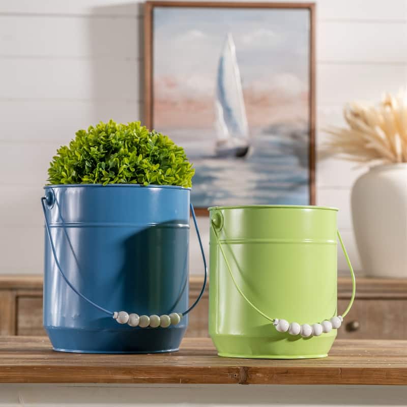 Boxwood Foliage Orb Artificial Bushes - 8.75" - Set of 2