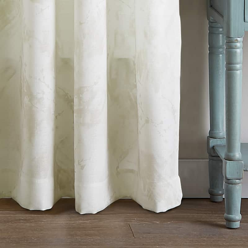 Watercolor Floral Flip Over Rod Pocket Single Curtain Panel