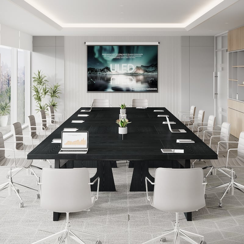 Wood Conference Table Oka Rectangular Office Meeting Room Desk