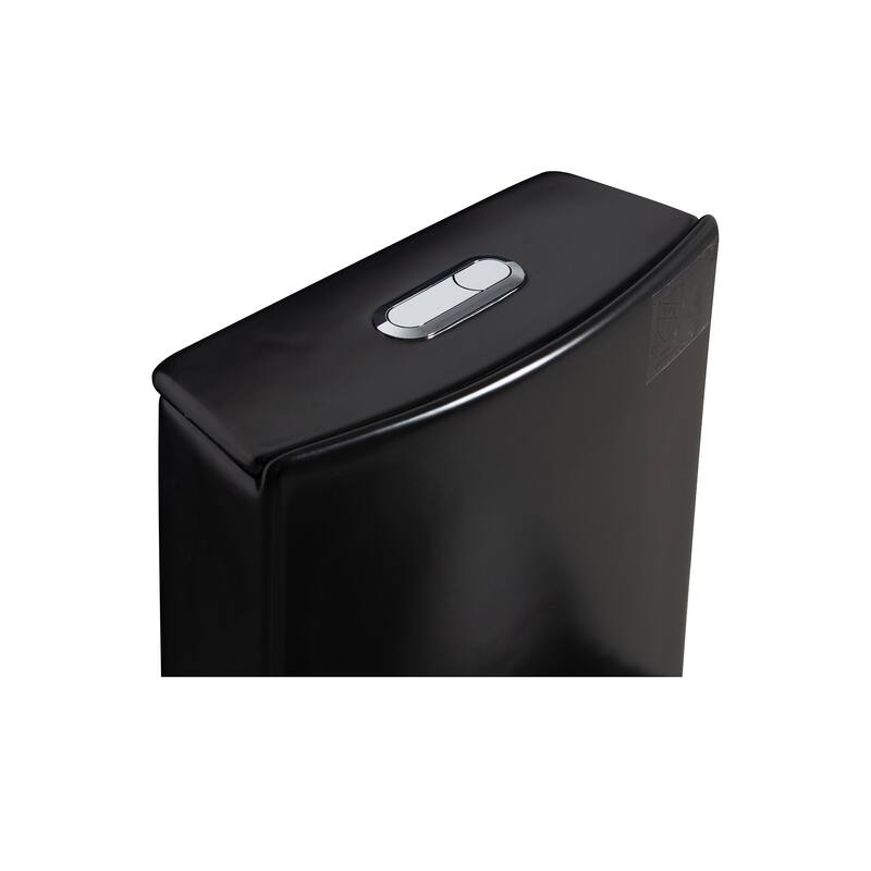 1.1/1.6 GPF Dual Flush 1-Piece Elongated Toilet with Matte Black