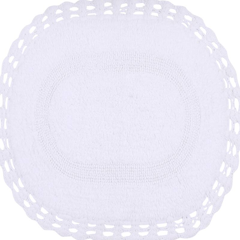 Hampton Contour Rug, Cotton Soft, Water Absorbent, Non Slip U Shape Contour Rug Machine Washable 20"x20" Contour