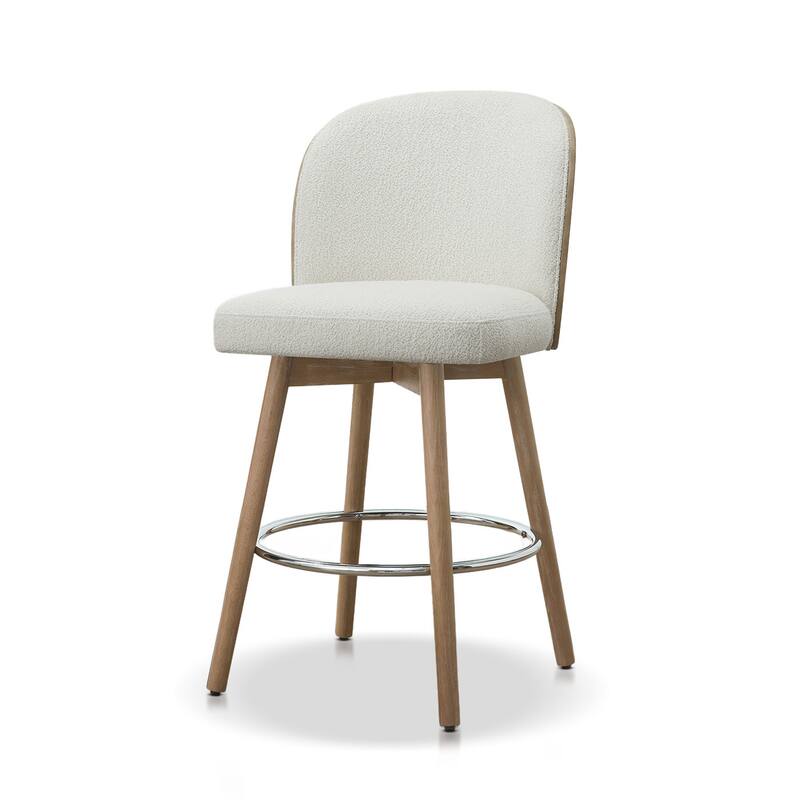 Upholstered Swivel Counter Stool Set