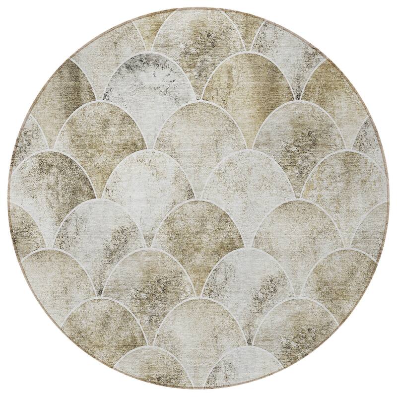 HomeRoots Abstract Transitional Rectangle Outdoor Rug