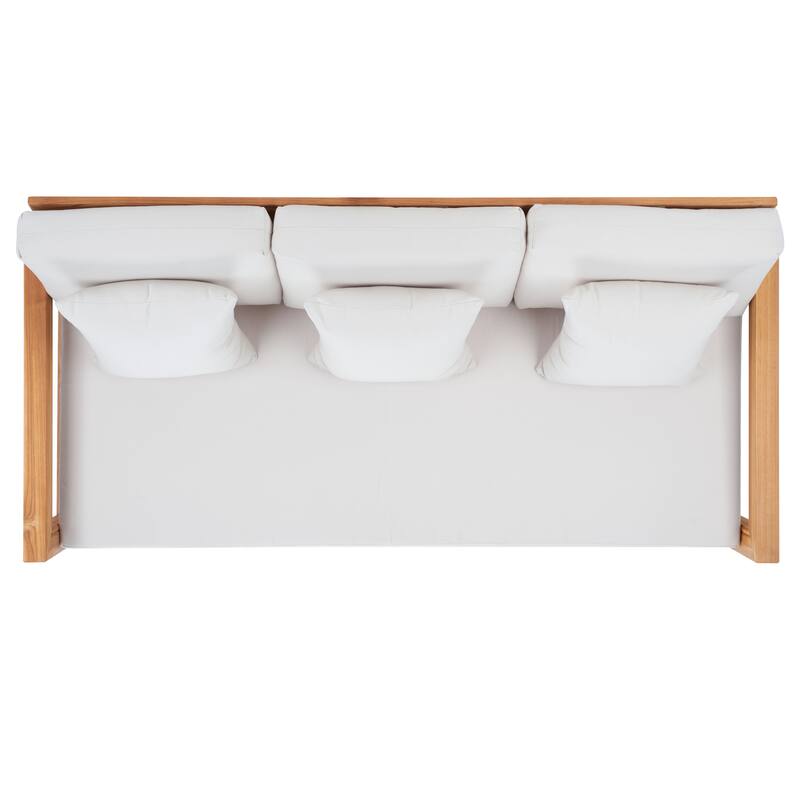 SAFAVIEH Couture Montford Teak 3-Seat Bench Casing (Cover Only) - 72Wx29Dx1H
