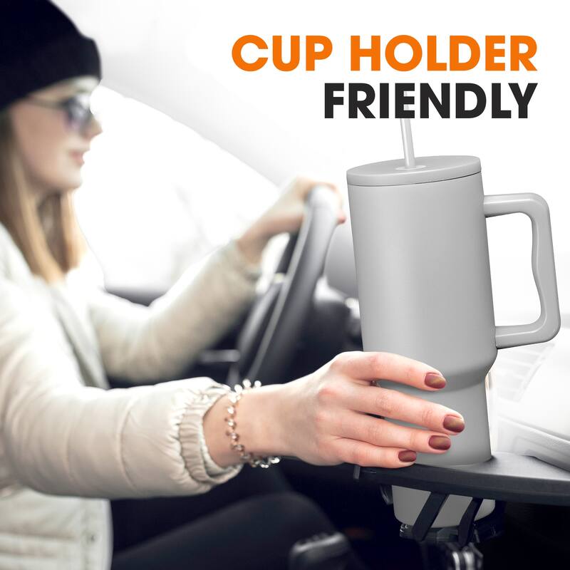 Cheer Collection Insulated Tumbler with Reusable Straw