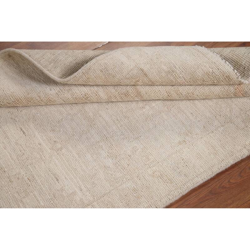 Hand Knotted Oriental 100% Wool Carpet Transitional All-Over Beige & Ivories Oushak Area Rug - 5' 0'' X 3' 2''