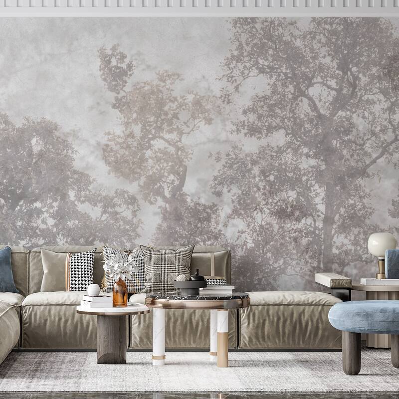 Ethereal Forest Mist Wallpaper Mural