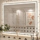 preview thumbnail 134 of 161, Large LED Bathroom mirror Tempered Glass Dimmable Anti-Fog Vanity Mirror 44x36