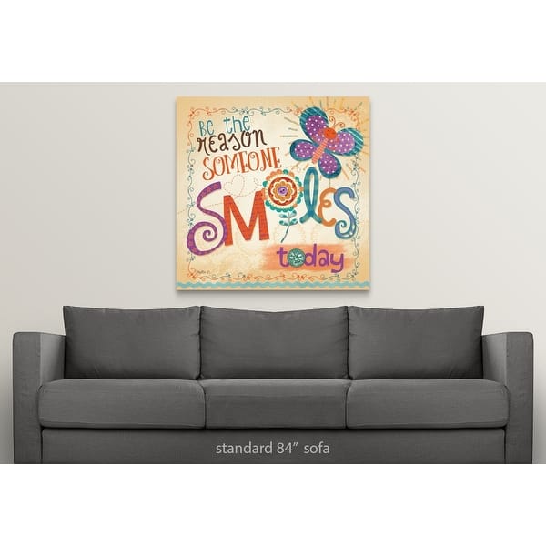 Shop Be The Reason Someone Smiles Today Canvas Wall Art Overstock 27991240