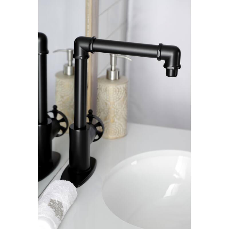 Kingston Brass Belknap Single-Handle 1-Hole Deck Mount Bathroom Faucet with Push Pop-Up