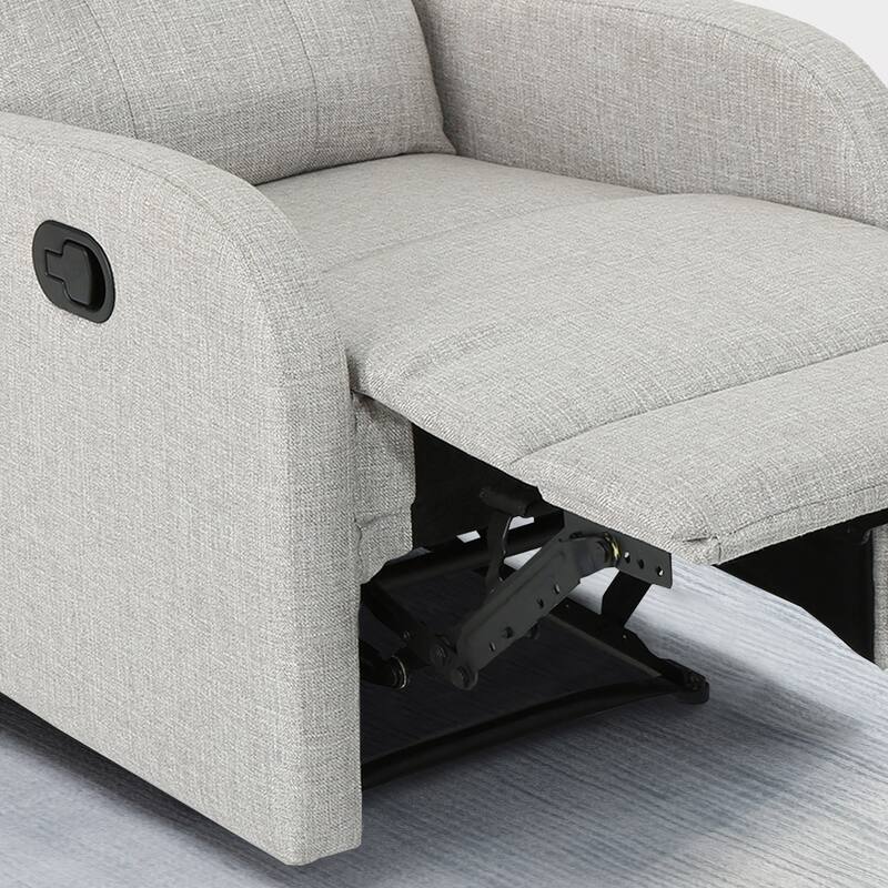 Tufted Upholstered Recliner Chair, 24.75" Manual Recliner Sofa Chair with Retractable Footrest Home Theater Lounge Chair