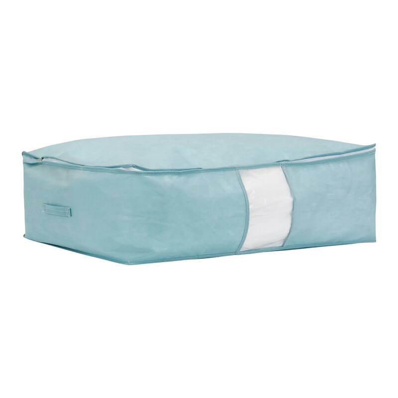 1 Pack Clothes Storage, Storage Bags, Moving Bags for Organizing Bedroom, Clothing, Closet Organizers and Storage with Handles - Blue - 28*20*10in