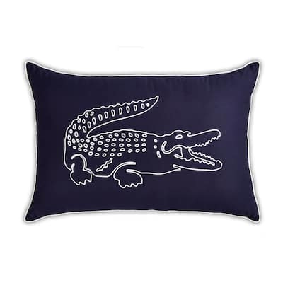 Lacoste Embroidered Big Croc Cotton Decorative Pillow