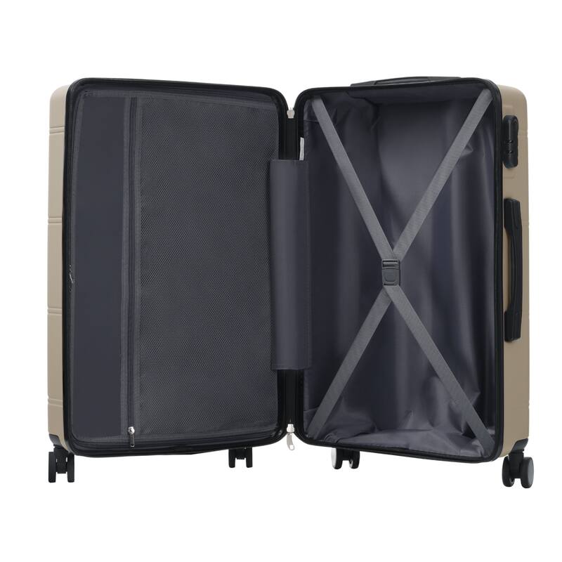 6 Piece Luggage Set, with Double Spinner Wheels Handle Password Lock, 14 IN Cosmetic Case 20/24/28 IN Luggages with Bag