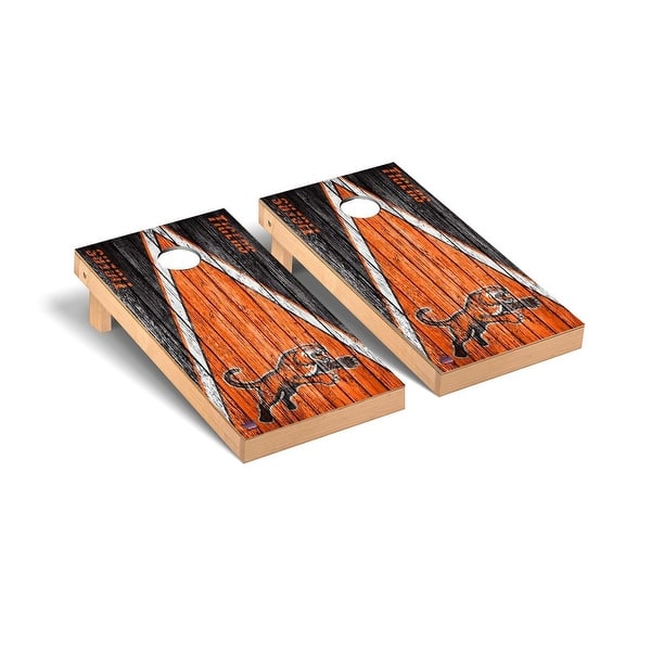 slide 2 of 5, Rochester Institute of Technology Tigers Weathered Cornhole Board Set