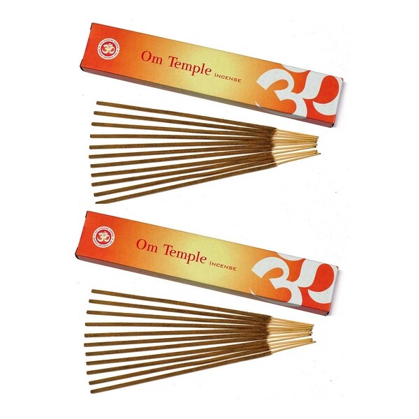Om Incense Works Natural Fragrance Incense Sticks 2 Pack (15 grams per Box) - 2 Pack of 15 Grams