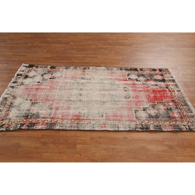 Hand Knotted Oriental 100% Wool Carpet Traditional Medallion Red Hamedan Area Rug - 6' 2'' X 3' 5''