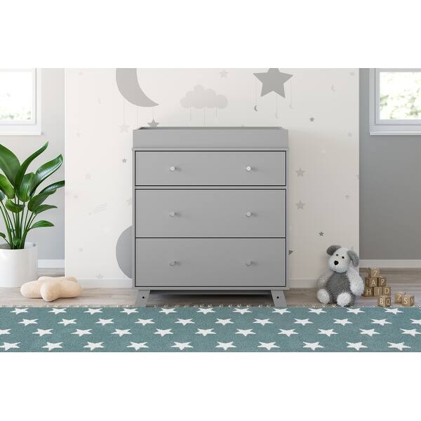 pebble grey nursery dresser Haven 6 Drawer Dresser with Interlocking Drawers