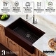 preview thumbnail 20 of 49, Karran 34" Undermount Large Single Bowl Quartz Farmhouse Workstation Kitchen Sink