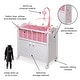 preview thumbnail 5 of 17, Badger Basket Cabinet Doll Crib with Bedding and Personalization Kit