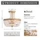 preview thumbnail 4 of 14, Jessica Crystal Basket 3-light Semi-Flush Mount Chandelier
