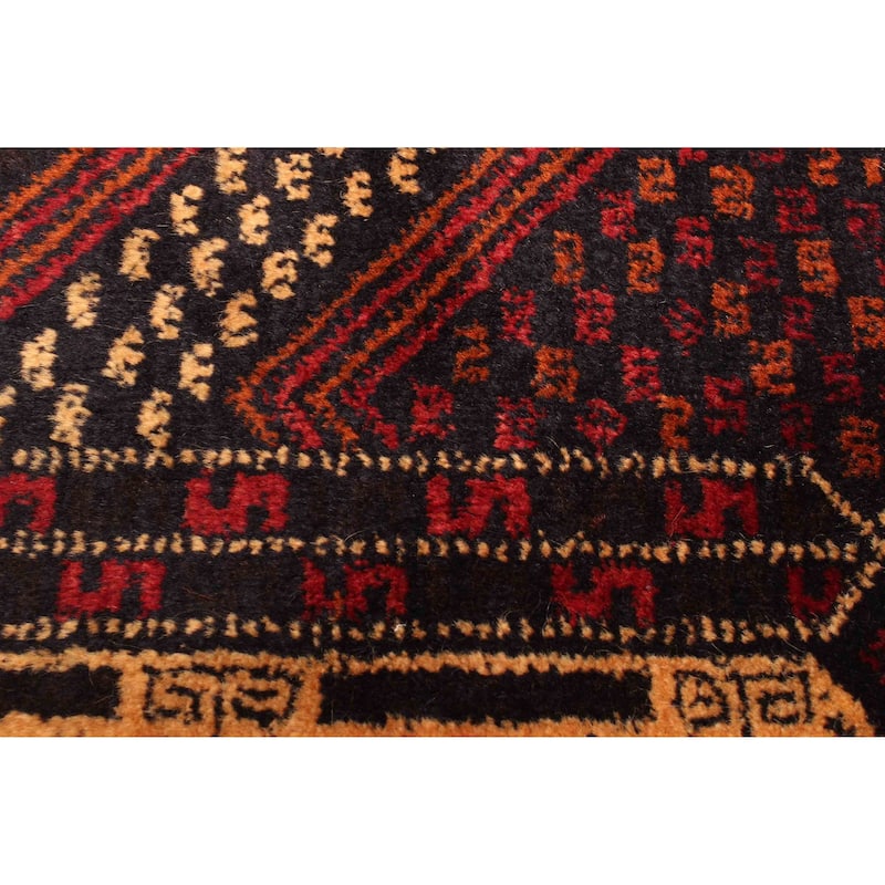 ECARPETGALLERY Hand-knotted Teimani Dark Brown Wool Rug - 3'3 x 5'0