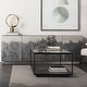 preview thumbnail 1 of 12, Roxdale Silver & Black Solid Iron w/ Acid Wash Finish Sideboard - 82"W x 29"H x 18"D