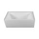 preview thumbnail 36 of 145, Fine Fixtures Acrylic-Fiberglass Soaking Bathtub, White. Alcove/Apron Front