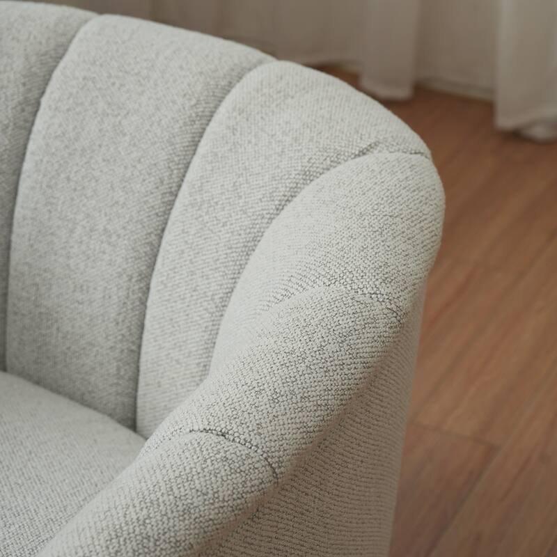 Fabric Swivel Barrel Chair