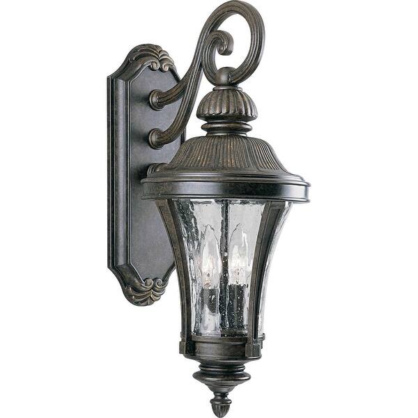 slide 1 of 1, Progress Lighting Nottington 2 Light 20" Tall Outdoor Wall Sconce with Forged Bronze
