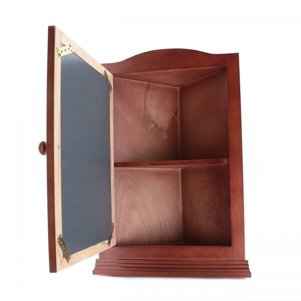 Shop Cherry Hard Wood Mirror Medicine Cabinet Organizer Corner