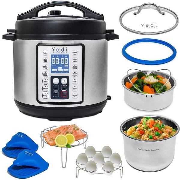 6 Quart Pressure Cooker, Pressure Cook, Slow Cook, Rice Cooker, Yogurt