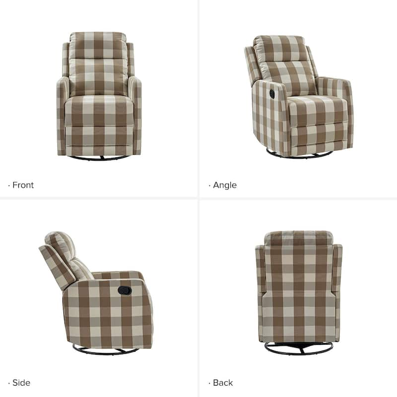 Diana Modern Polyester 360-degree Swivel Rocker Recliner Set of 2 by HULALA HOME
