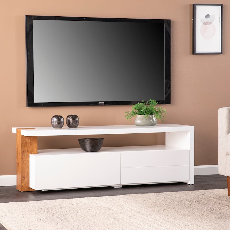 SEI Furniture Hartson Contemporary Media TV Stand w/ Storage for TV's up to 52"