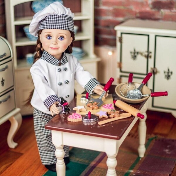 Shop 17 Piece Chef Set With Kitchen & Baking Tools , Doll ...