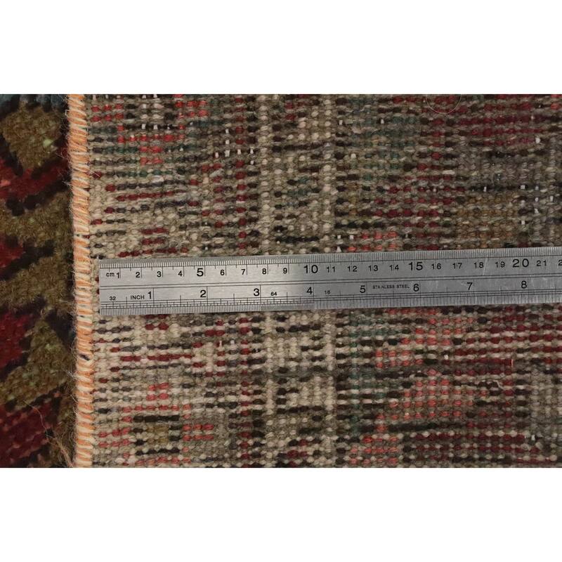 Hand Knotted Oriental 100% Wool Carpet Traditional Medallion Red Heriz Runner Rug - 10' 10'' X 2' 11''