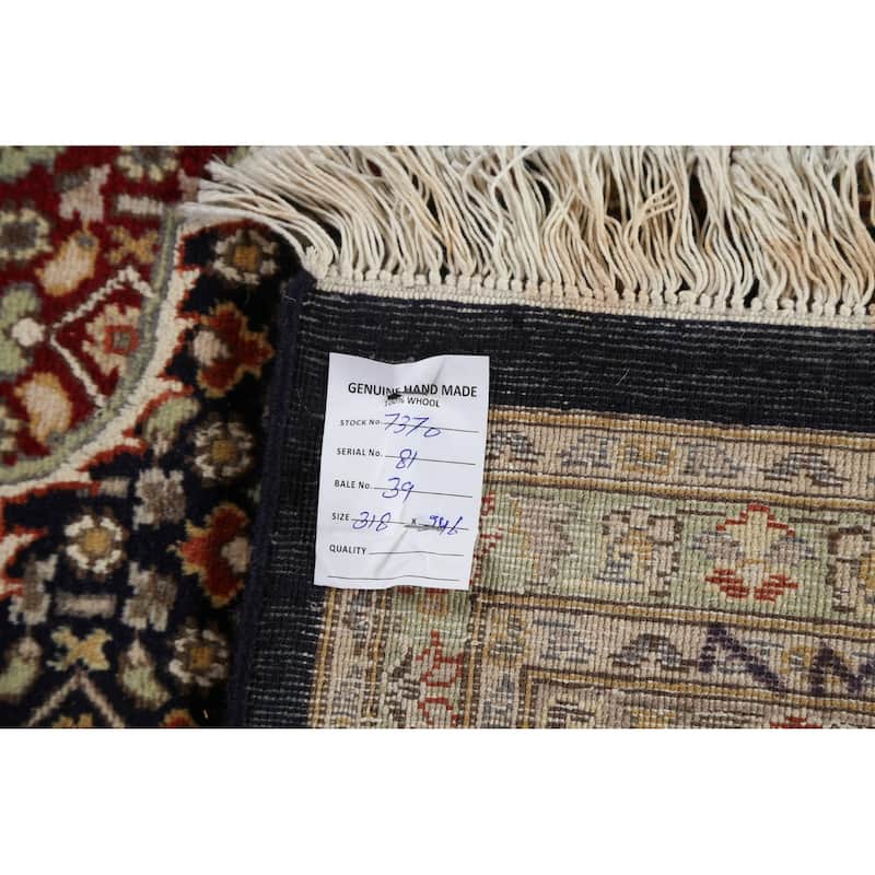 Wool/ Silk Tabriz Mahi Persian Vegetable Dye Area Rug Hand-knotted - 8'1" x 10'5"