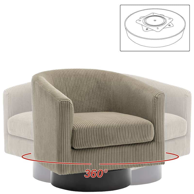 Modern 360° Swivel Barrel Accent Chairs by DREAMSIDEA