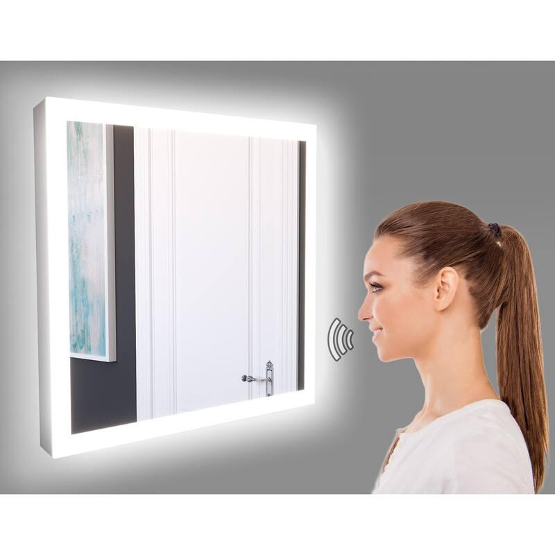 Smart Angelina Voice Controlled LED Decorative Bathroom and Vanity Mirror