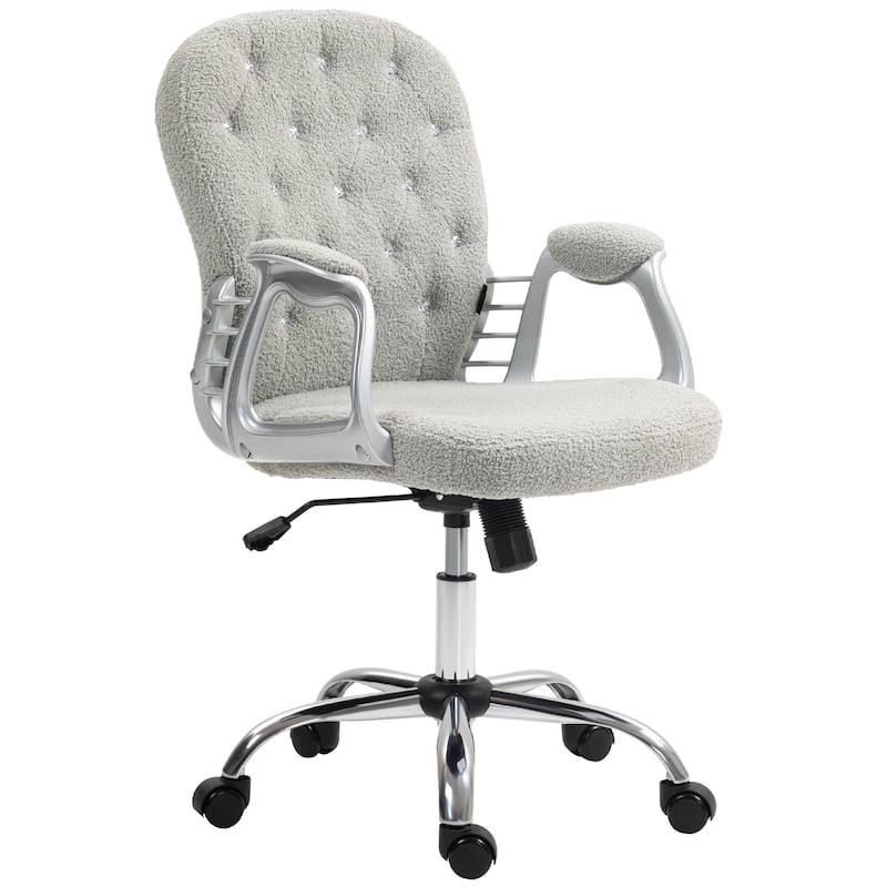 Teddy Swivel Home Office Chair w/ Padded Armrests,Adjustable Height
