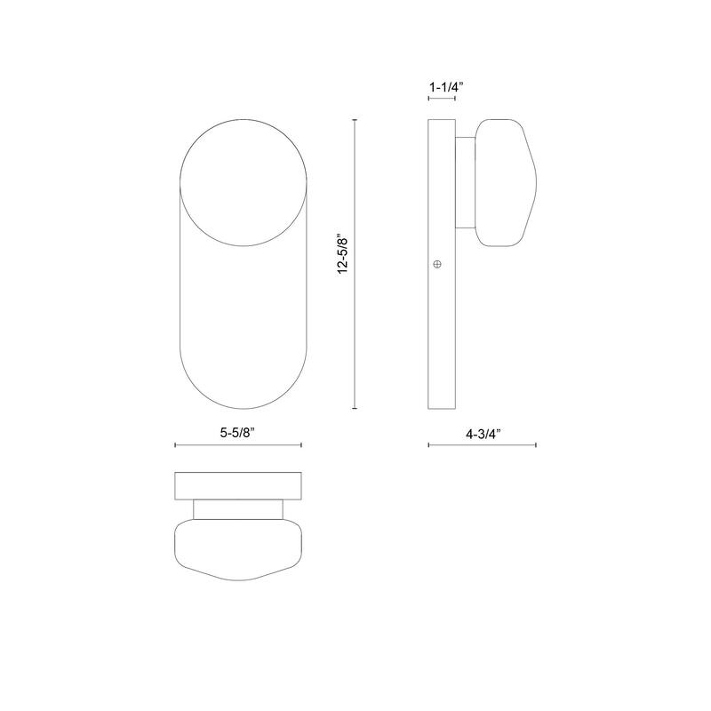 Alora Lighting WV425112 Ariel 13" Tall Bathroom Sconce with Opal Glass