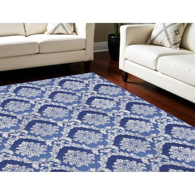 Comiw Power Loomed Distressed Non Skid Stain Resistant Area Rug By HomeRoots - 120' X '84' X '0.39