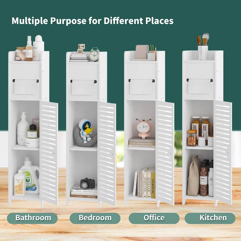 Freestanding Toilet Paper Holder Stand Over The Toilet Storage Cabinet Bathroom Storage Cabinet for Small Spaces