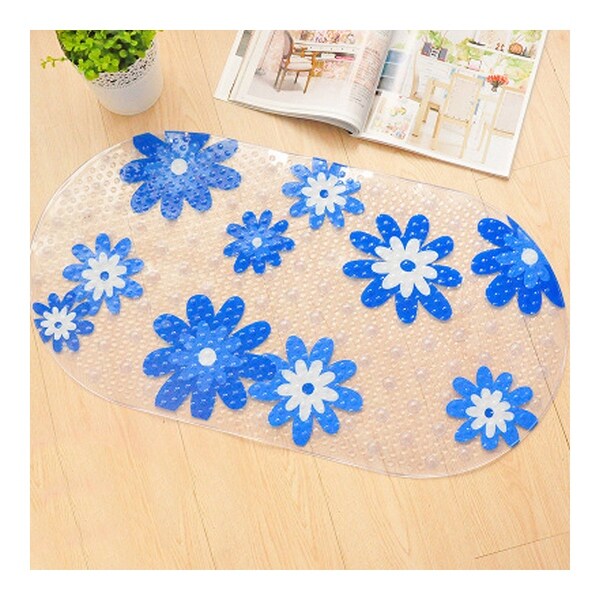Simple Colorful Stone Carpet Ground Floor Foot Mat - Light blue