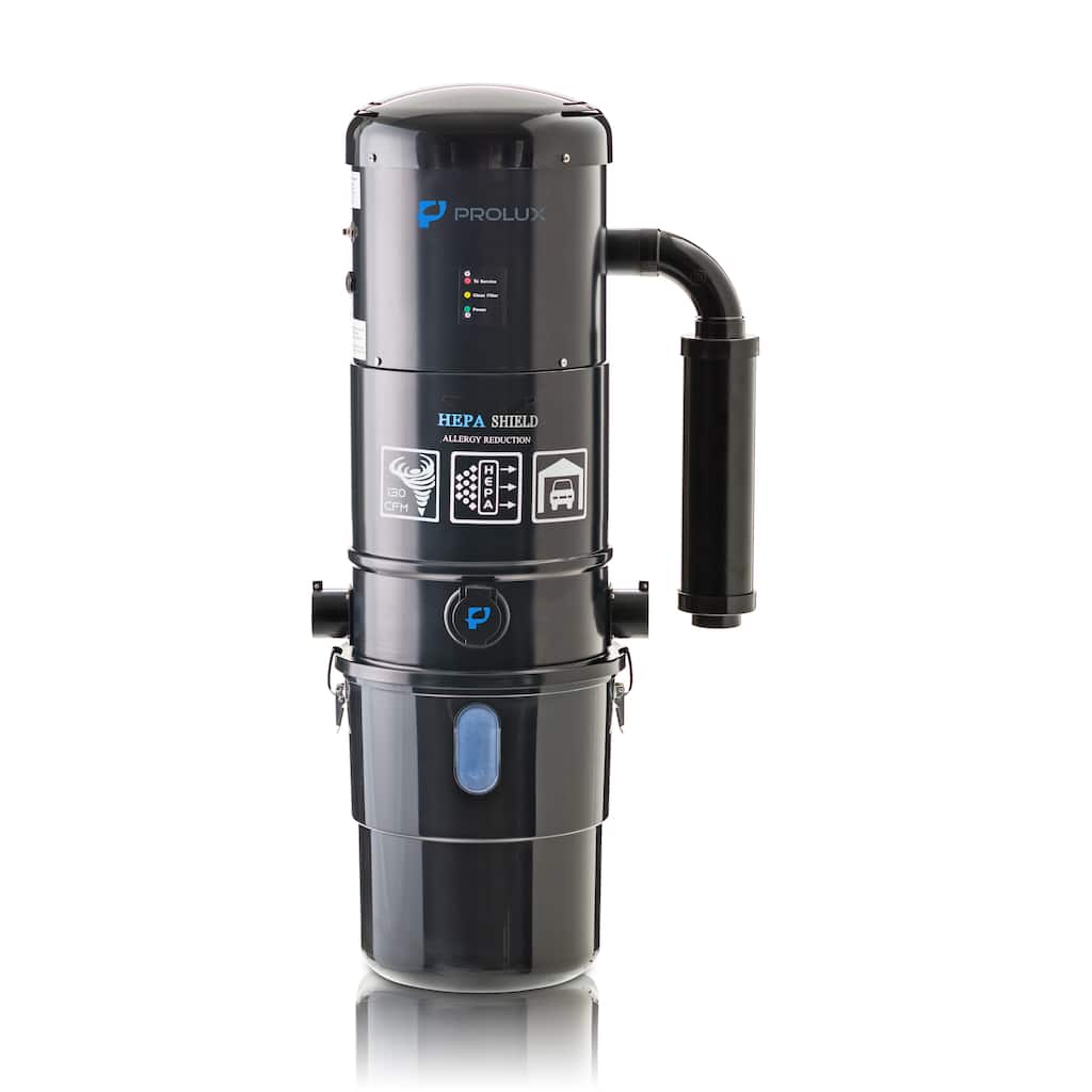 Prolux CV12000 Black Central Vacuum Cleaner Power Unit with Powerful 2 Stage Motor and HEPA Filtration